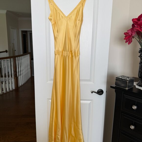 VINTAGE Y2K Caché 100% Silk Yellow "How to Lose a Guy in 10 Days" Dress - Size 4 - Picture 5 of 12